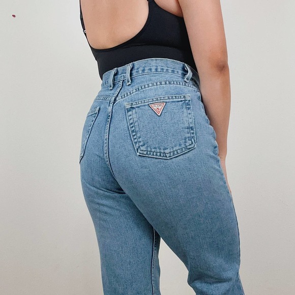Guess Denim - Vintage 90s GUESS Medium Wash High Rise Tapered Leg Jeans